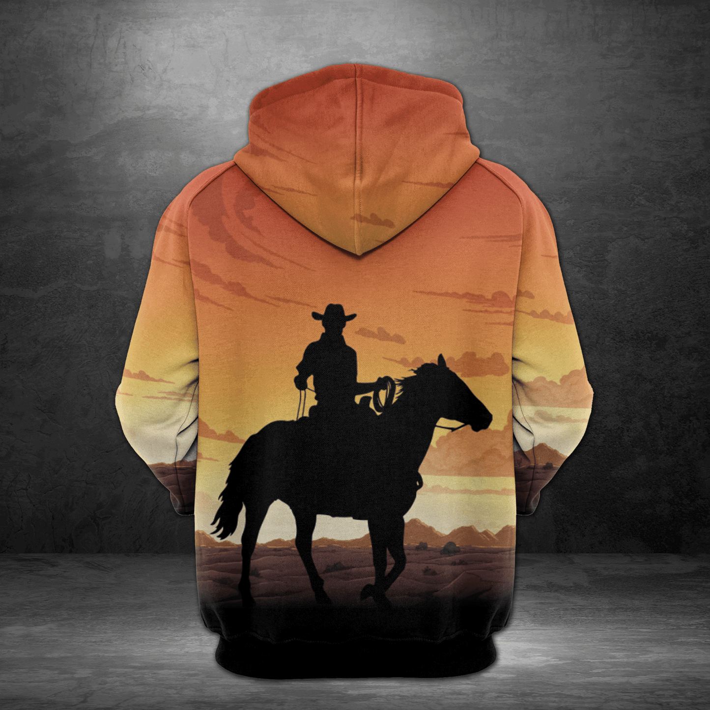 Sunset Cowboy H7901 - All Over Print Unisex Hoodie