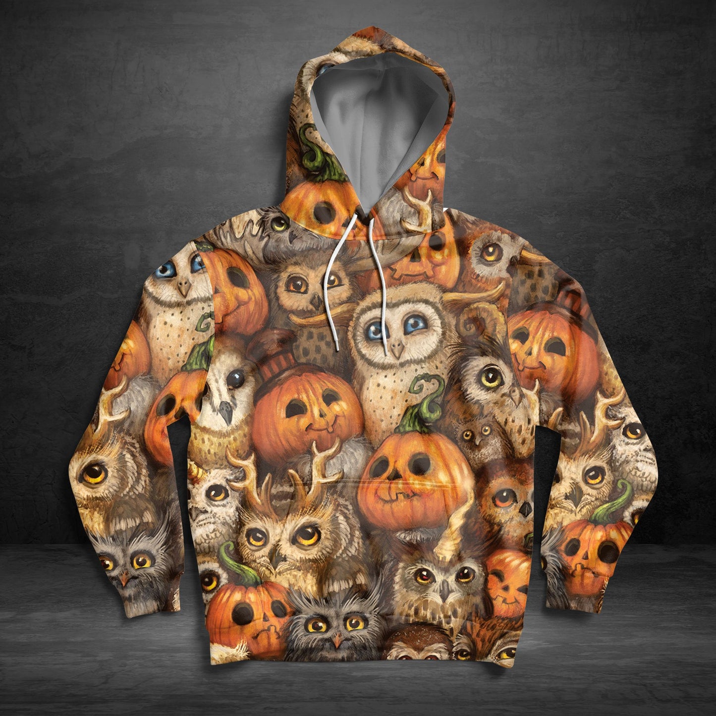 3D Owl Halloween G5908 - All Over Print Unisex Hoodie