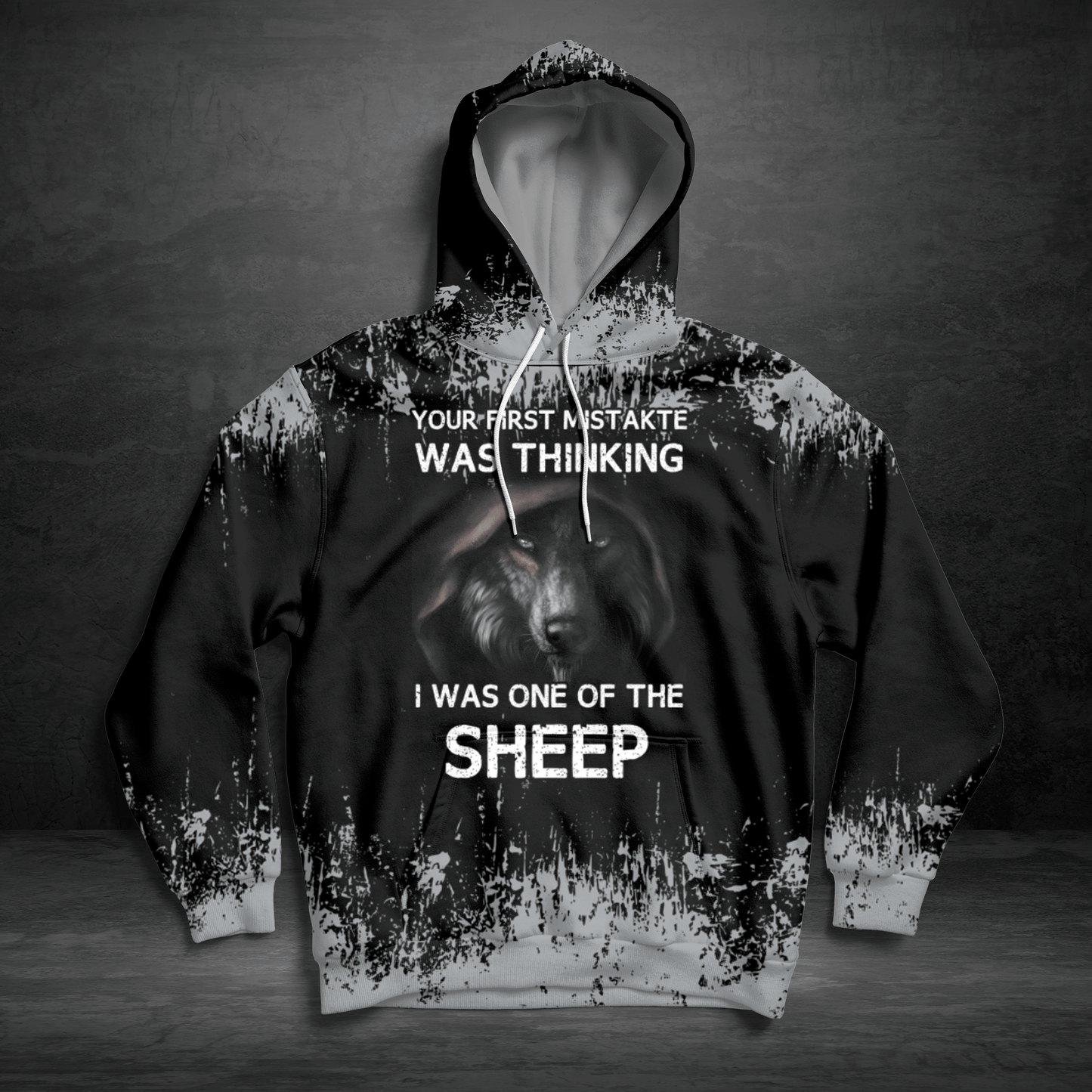 Strong Wolf H8913 - All Over Print Unisex Hoodie