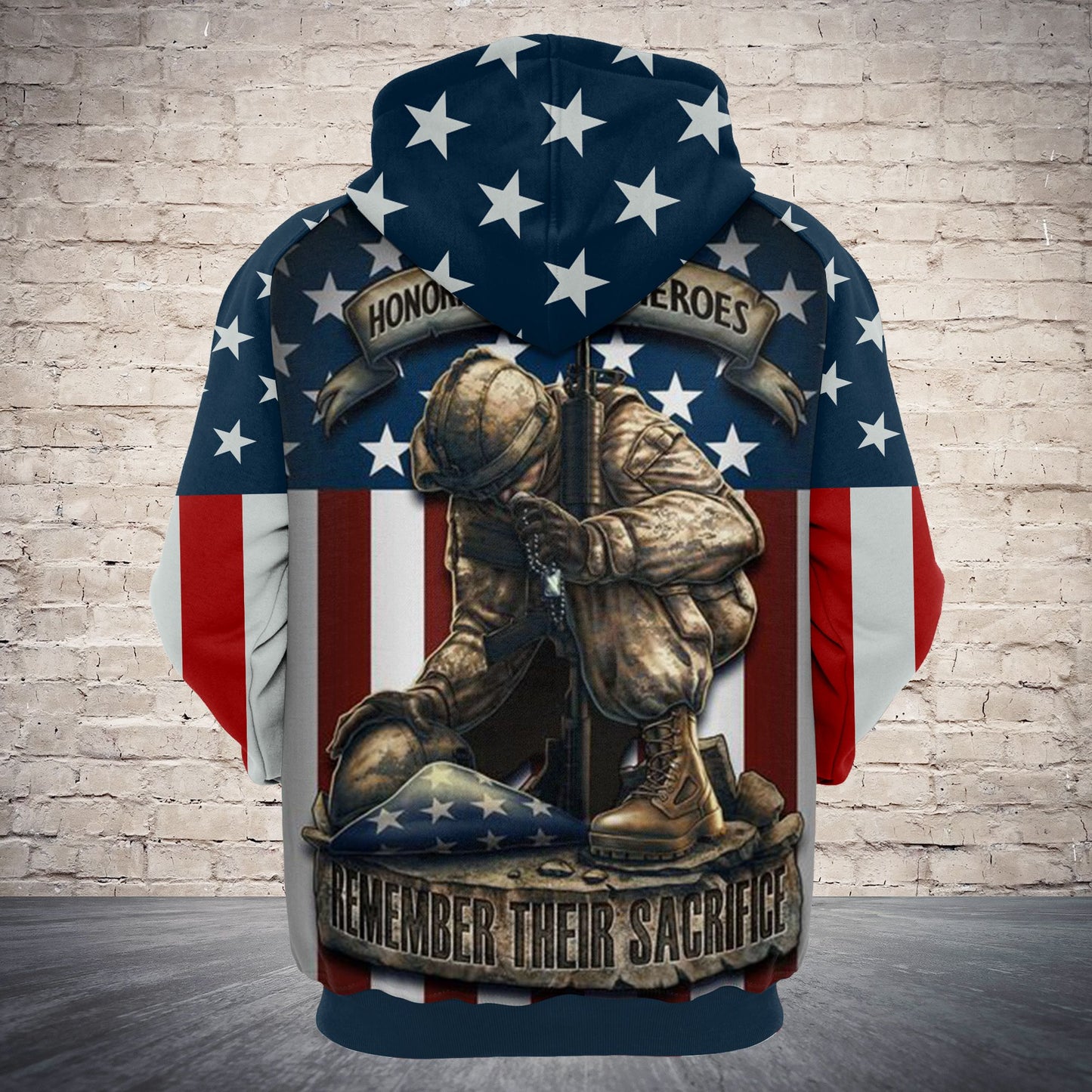 Veteran Our Heroes US Flag TG5909 - All Over Print Unisex Hoodie