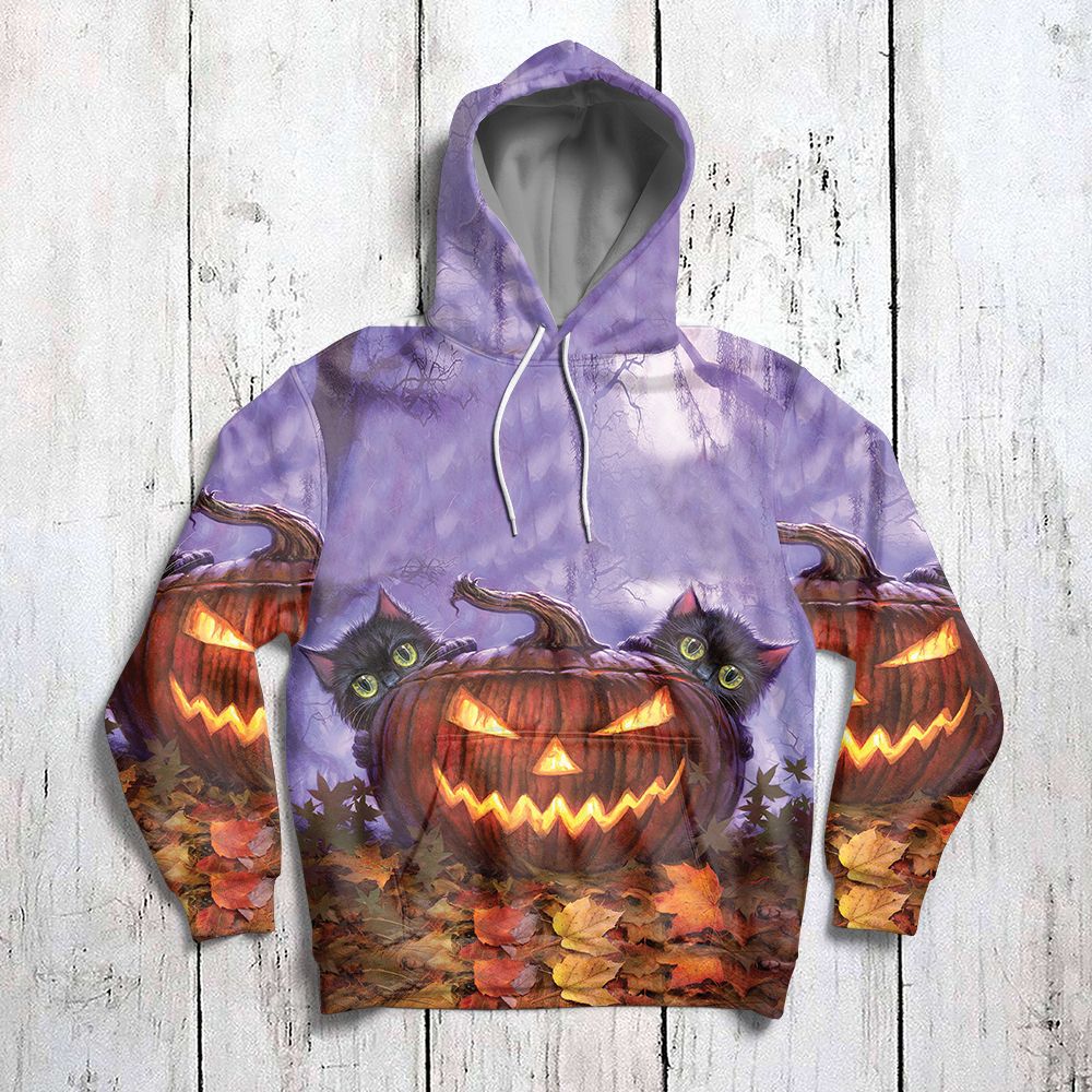 Black Cat Halloween G5910 - All Over Print Unisex Hoodie
