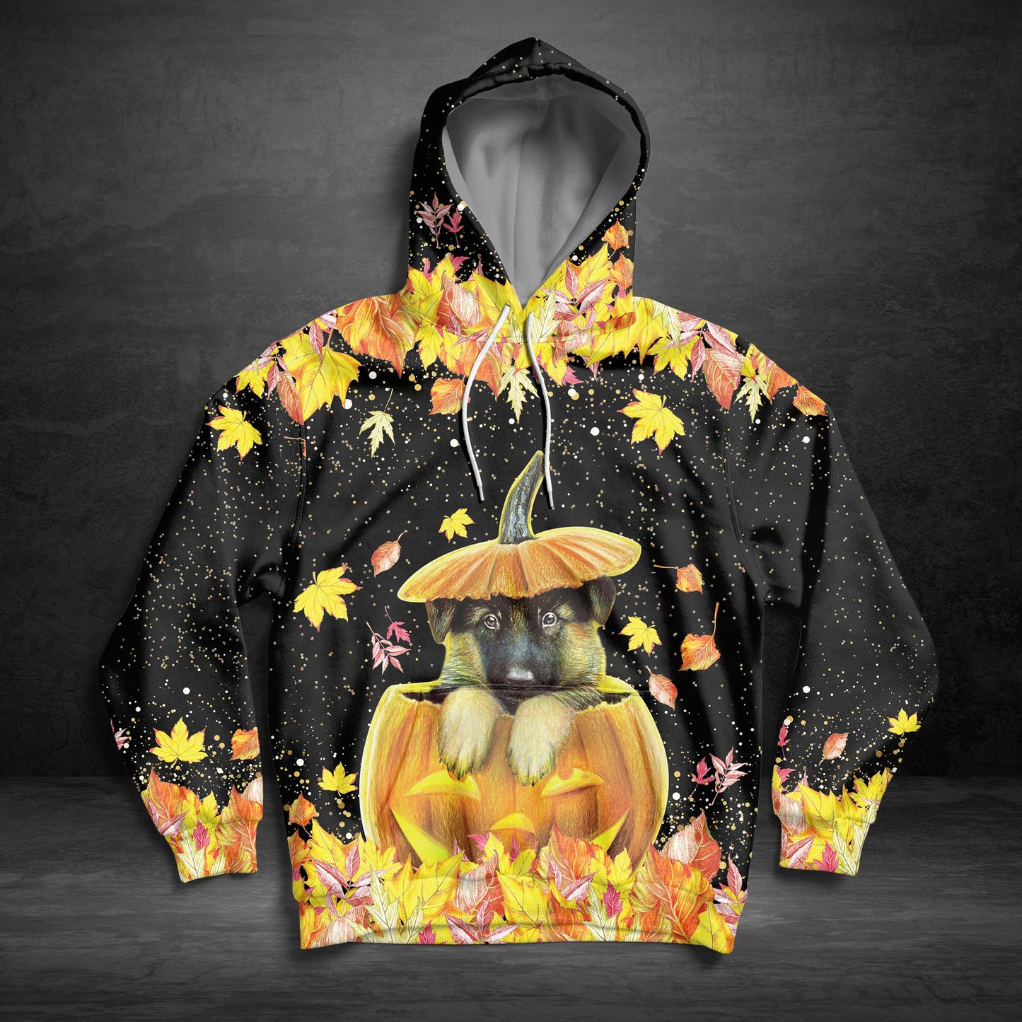 German Shepherd Fall Halloween G5910 - All Over Print Unisex Hoodie