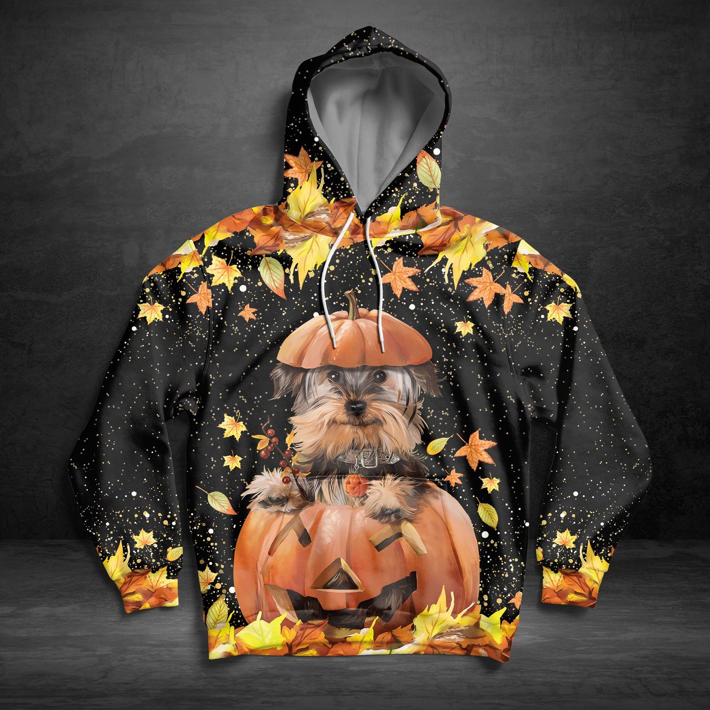 Yorkshire Terrier Fall Halloween G5910 - All Over Print Unisex Hoodie