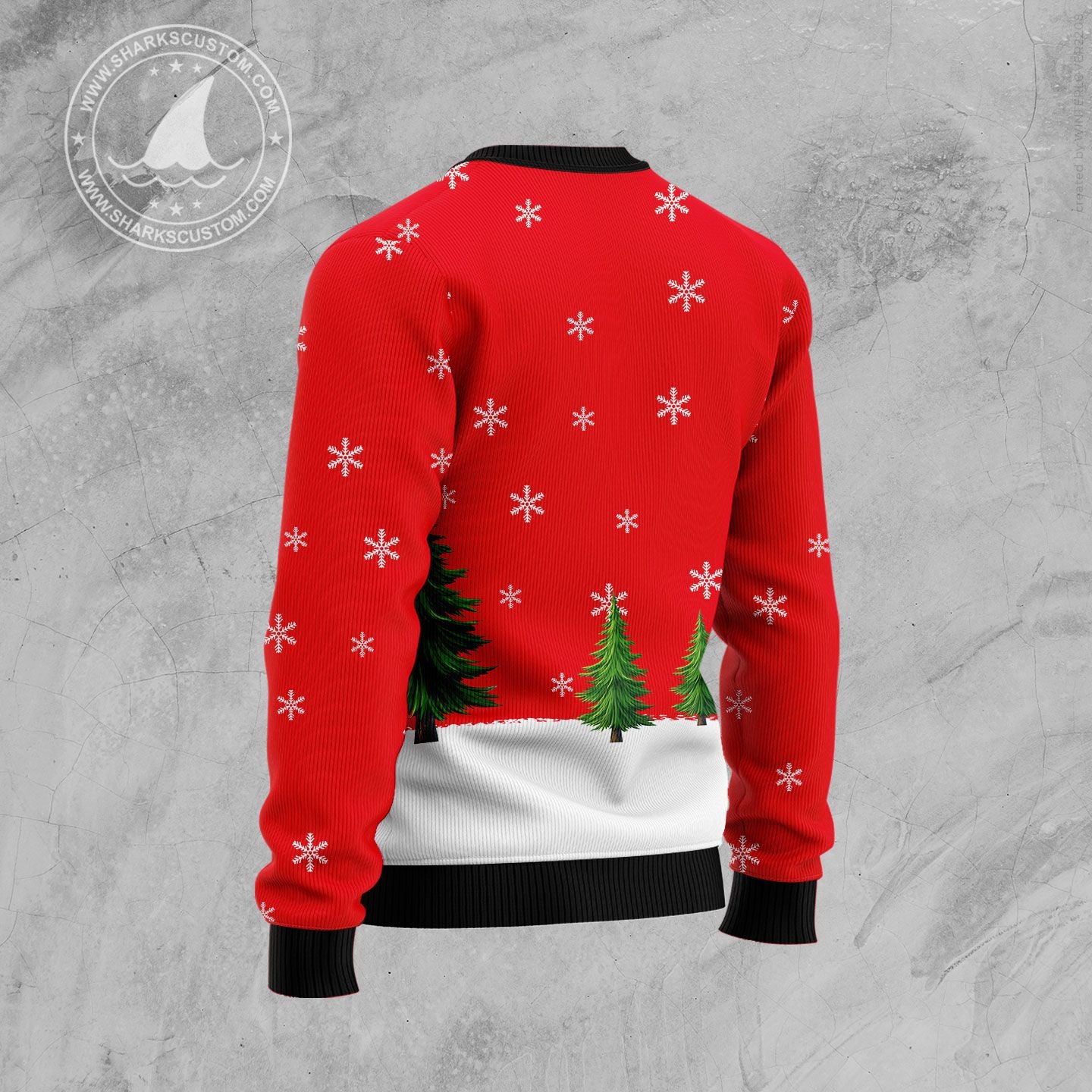 Beagle and Red Truck HZ92306 Ugly Christmas Sweater