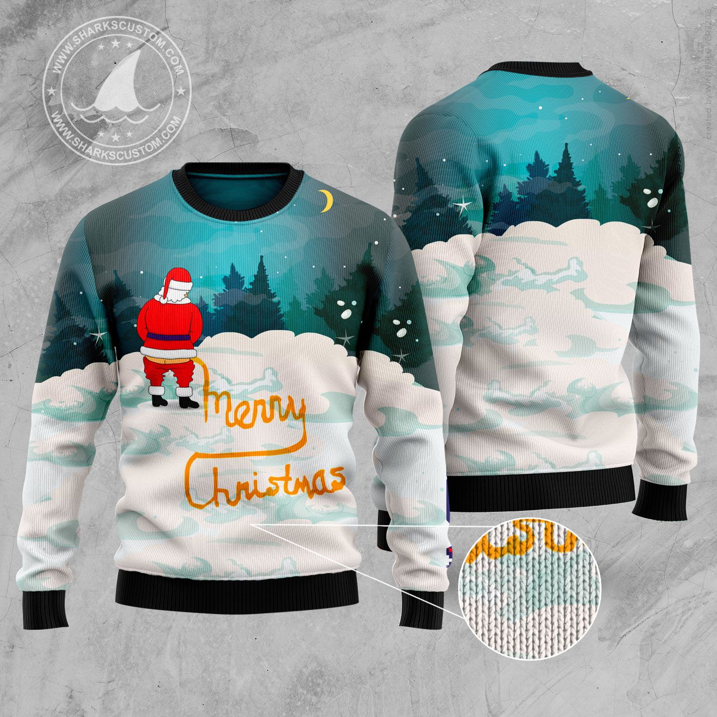 Santa Merry Christmas HT92408 Ugly Christmas Sweater