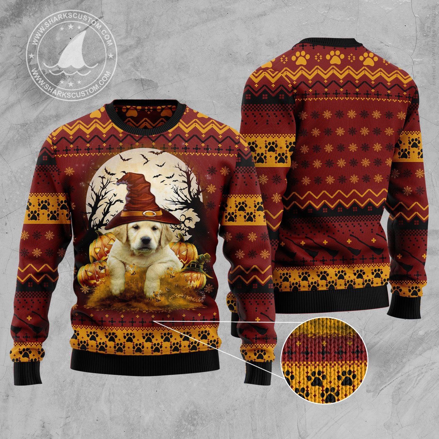 Golden Retriever Pumpkin T299 Halloween Sweater