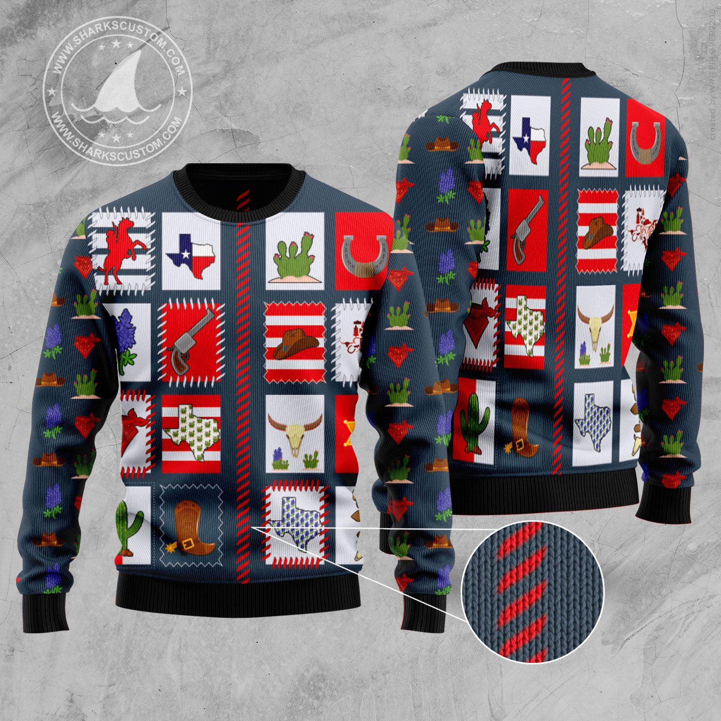 Texas Awesome TY309 Ugly Christmas Sweater