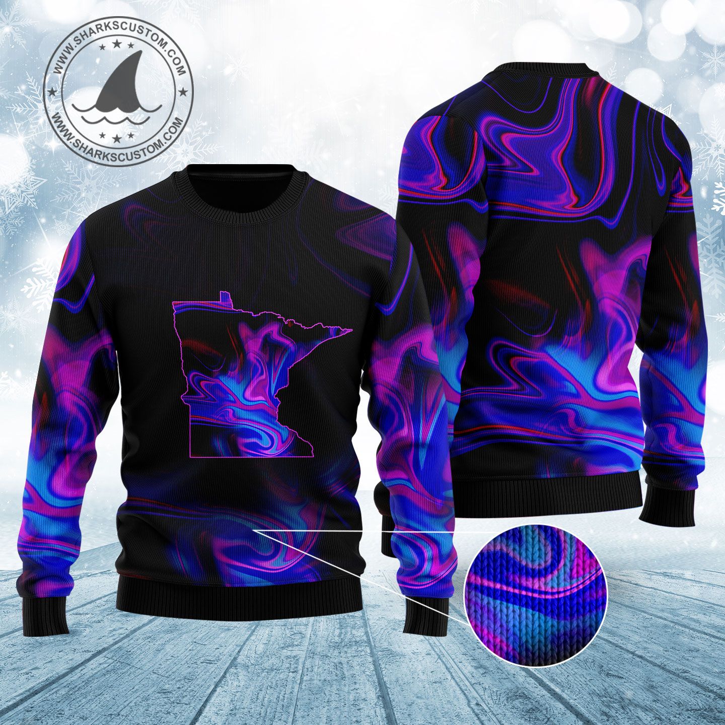 Amazing Minnesota H100131 Ugly Christmas Sweater