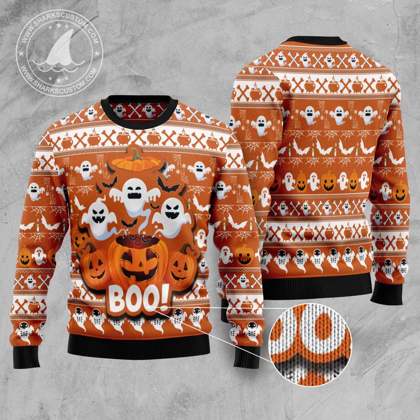 Boo Pumpkin TY610 Halloween Sweater
