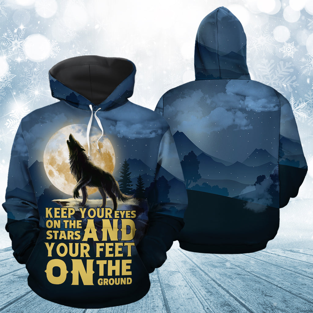 Keep your eyes on the stars HZ111611 - All Over Print Unisex Hoodie