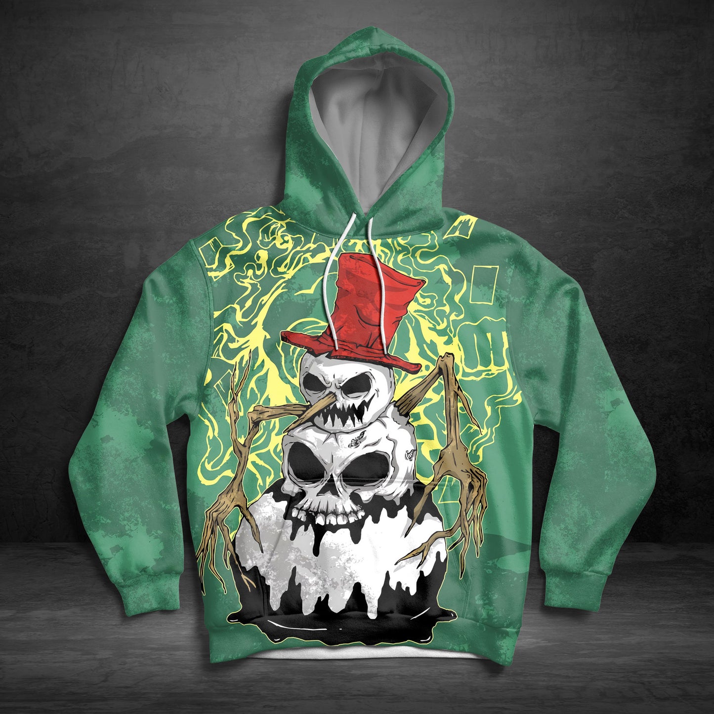 Snowman Skull TY1012 unisex womens & mens, couples matching, friends, funny family sublimation 3D hoodie christmas holiday gifts (plus size available)