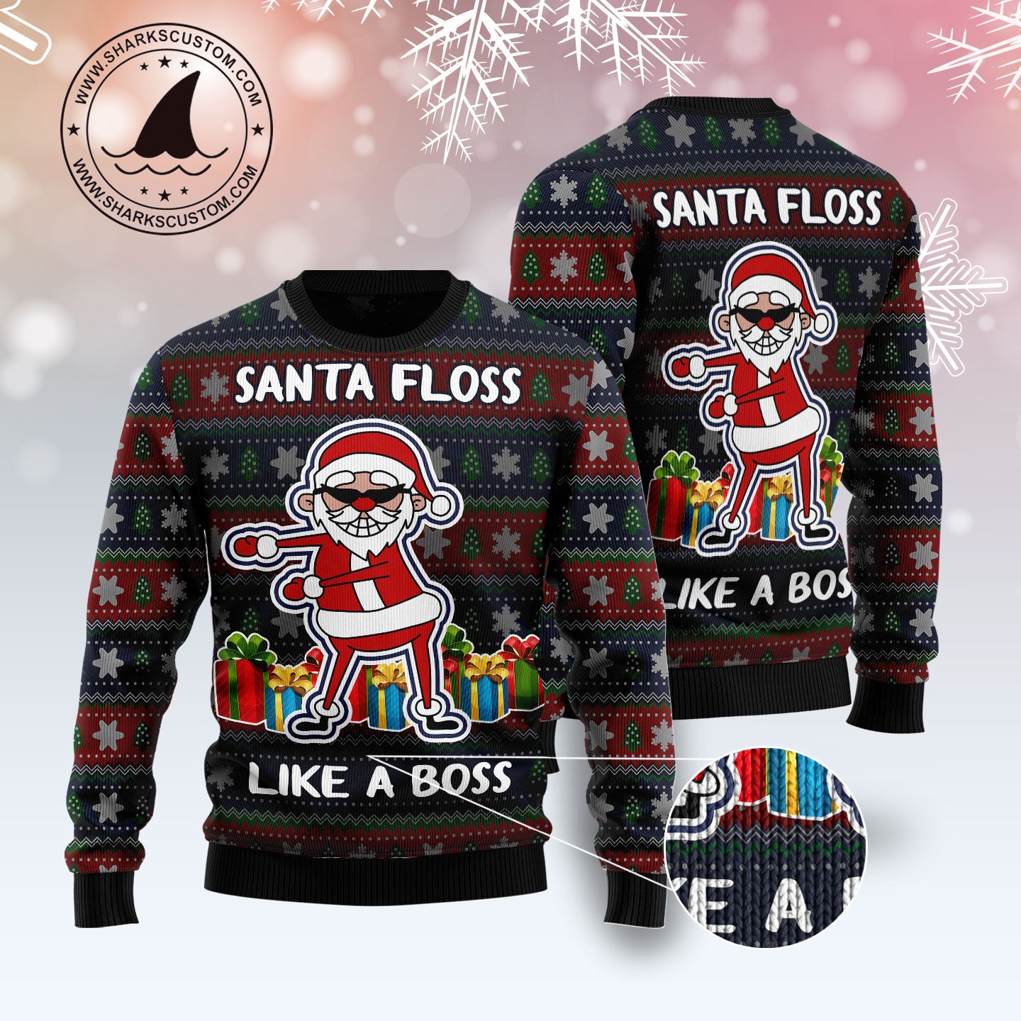 Santa Floss TY2310 Ugly Christmas Sweater