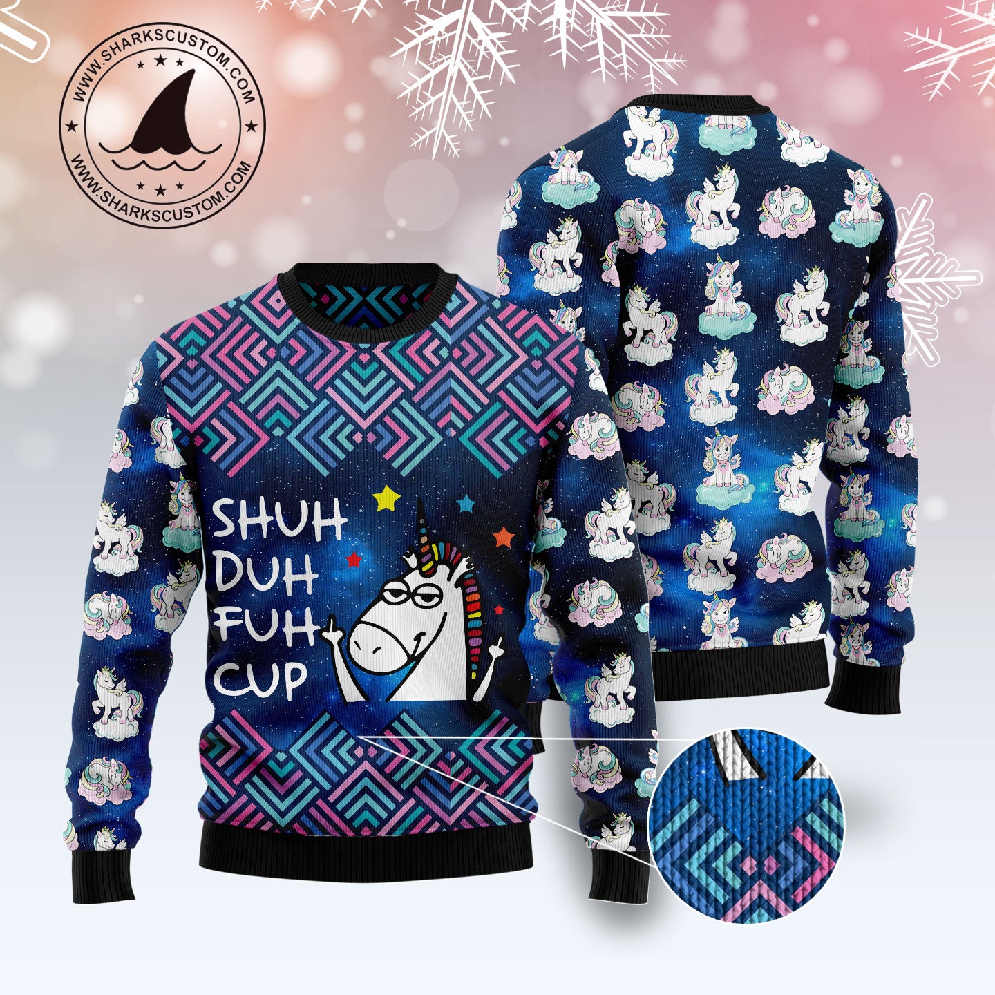 Unicorn Galaxy Cool TY2710 Ugly Christmas Sweater