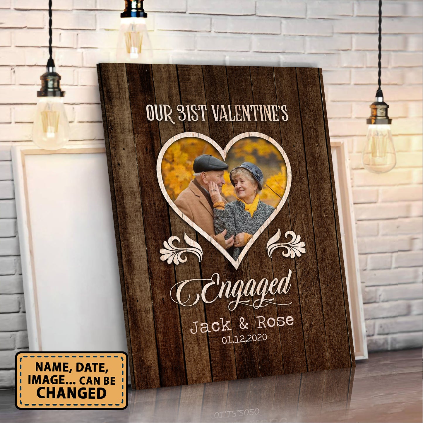 Our 31st Valentine’s Day Engaged Custom Image Anniversary Canvas
