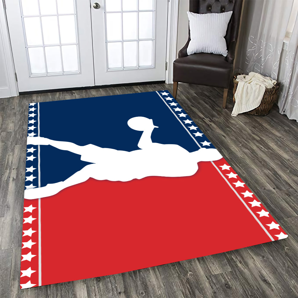 Basketball Flag Rectangle Rug