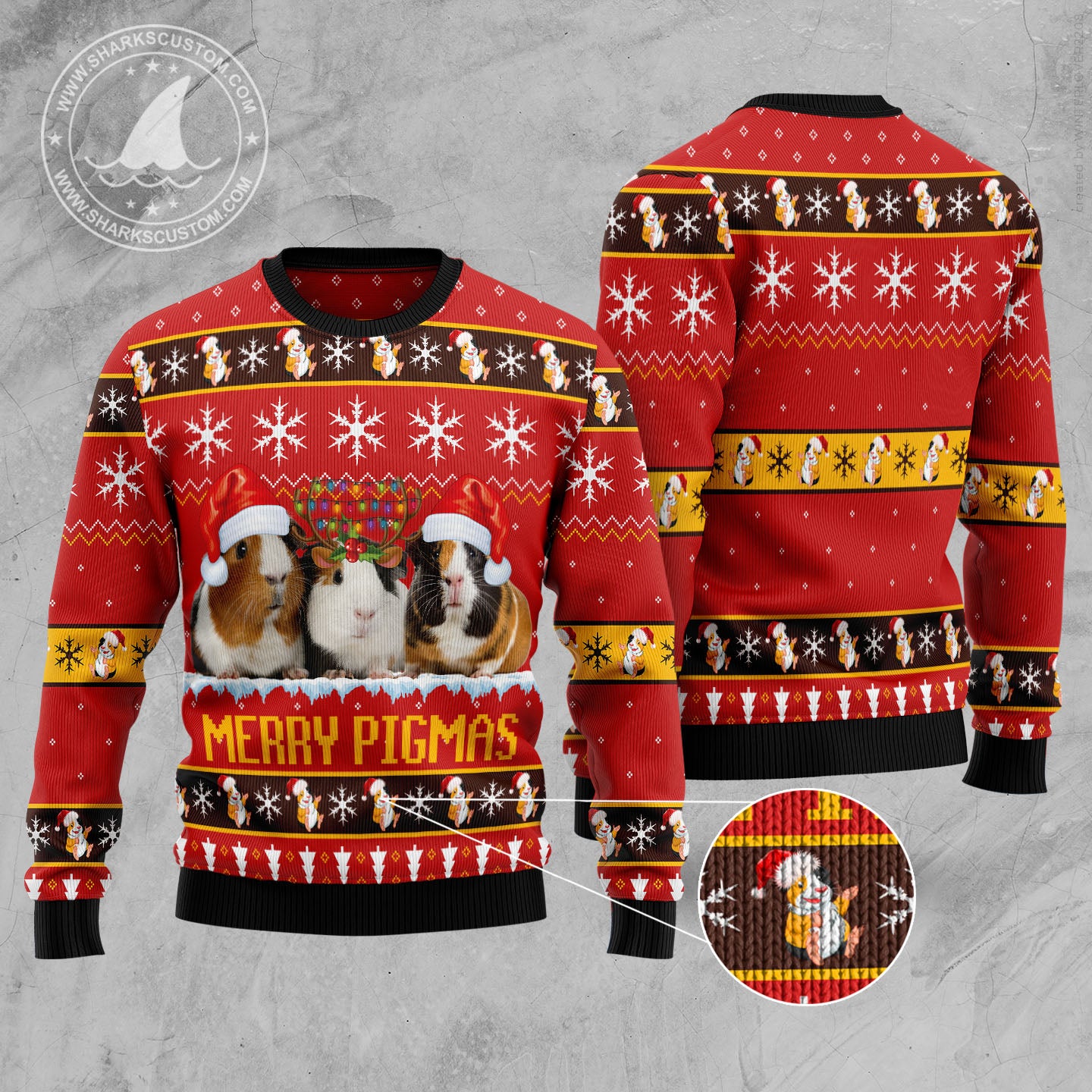 Guniea Pigmas D2610 Ugly Christmas Sweater