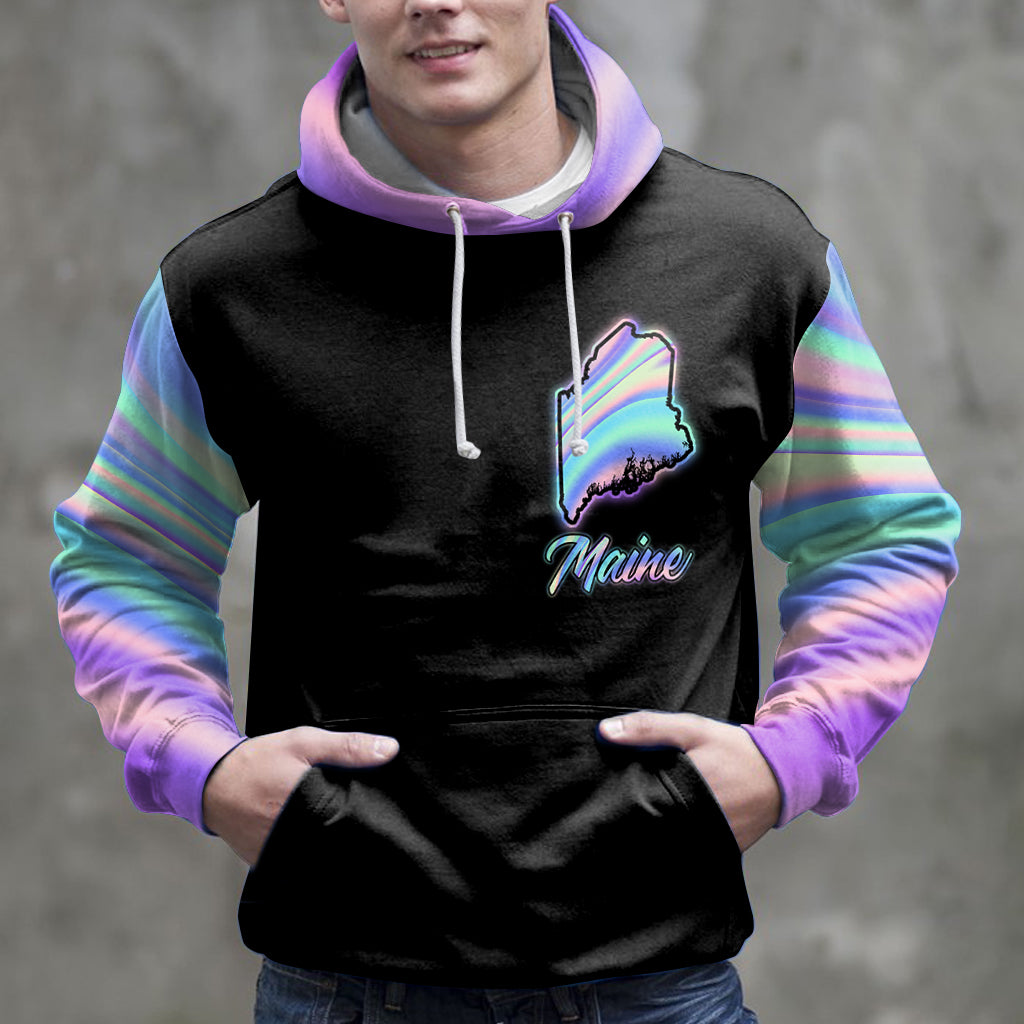 Amazing Light Maine HZ113021 unisex womens & mens, couples matching, friends, funny family sublimation 3D hoodie christmas holiday gifts (plus size available)