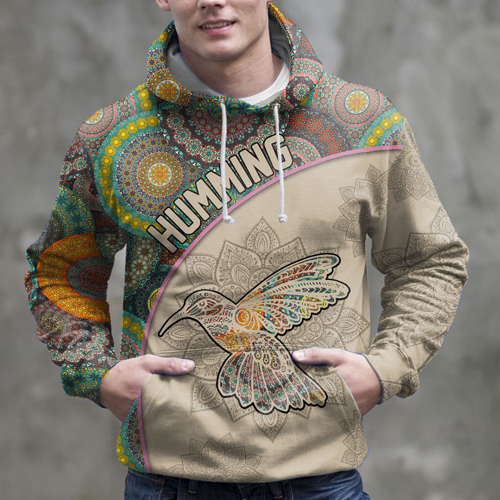 Hummingbird Mandala HZ121428 unisex womens & mens, couples matching, friends, funny family sublimation 3D hoodie christmas holiday gifts (plus size available)