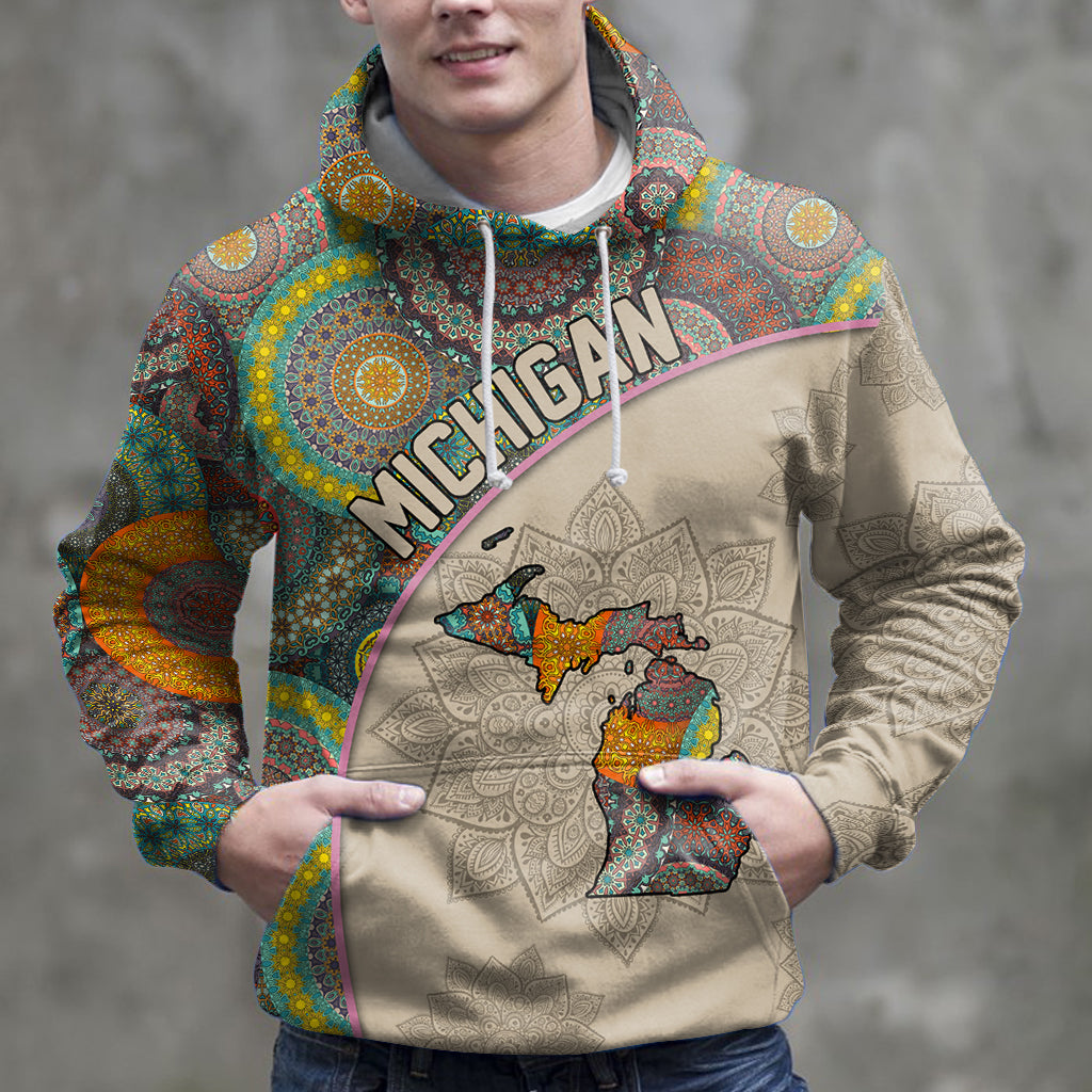 Michigan Mandala HZ121429 unisex womens & mens, couples matching, friends, funny family sublimation 3D hoodie christmas holiday gifts (plus size available)