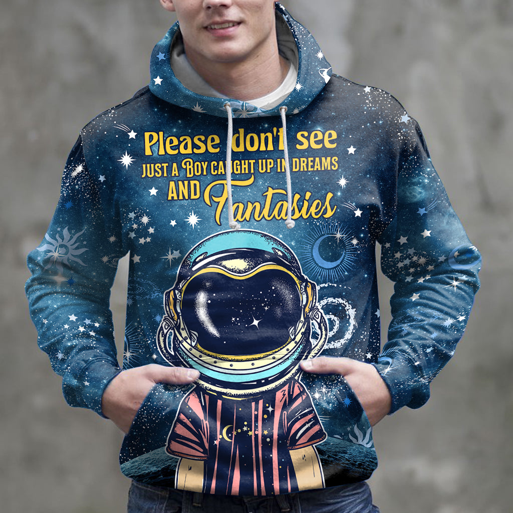 Please don't see just a boy caught up in dreams and fantasies HZ113028 unisex womens & mens, couples matching, friends, funny family sublimation 3D hoodie christmas holiday gifts (plus size available)