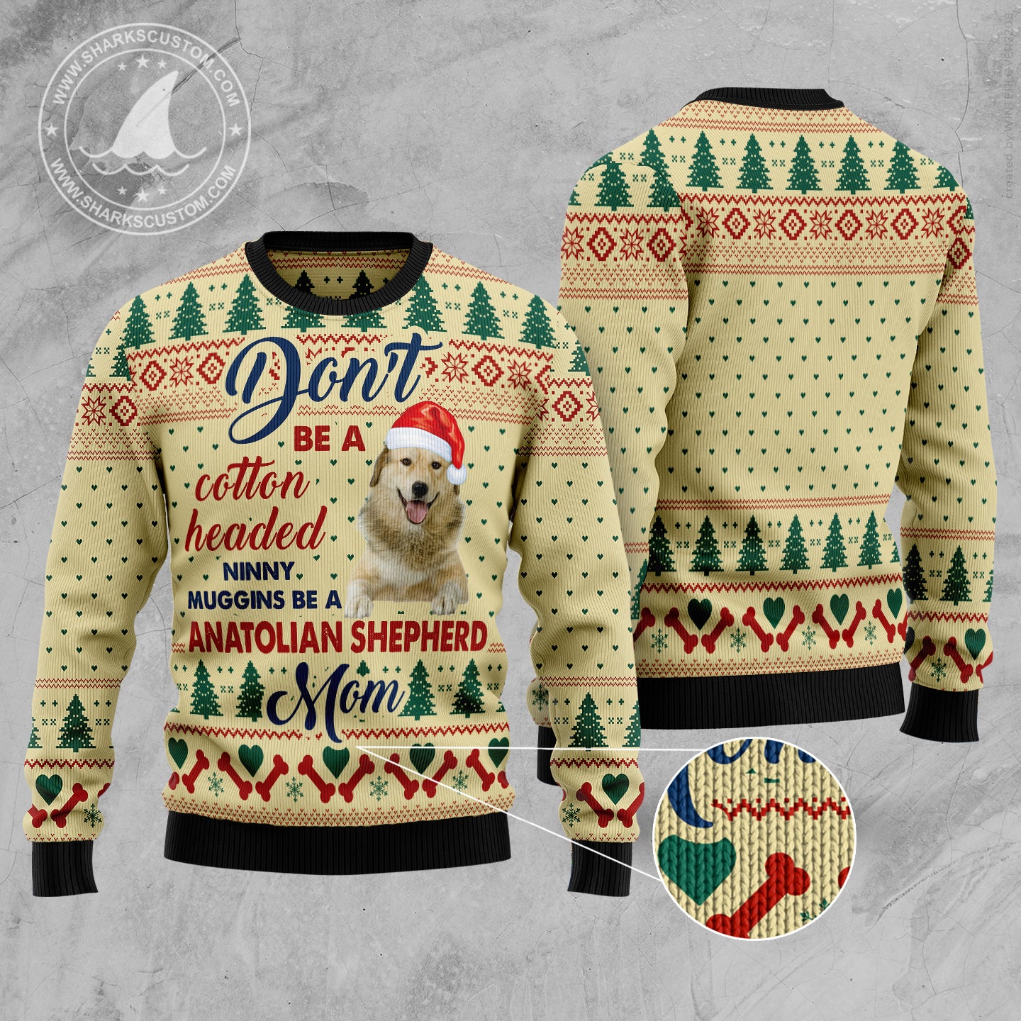 Anatolian Shepherd Mom D2610 Ugly Christmas Sweater