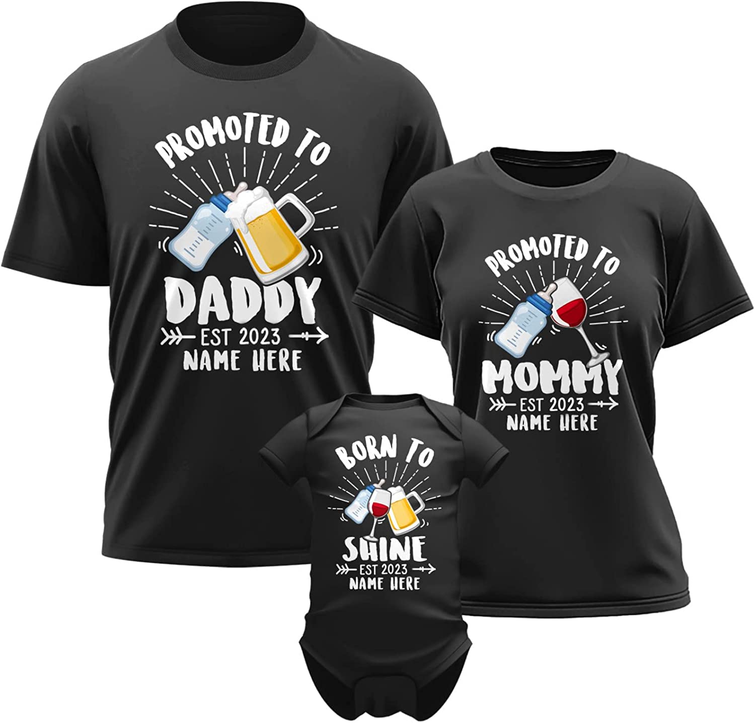 Texas Tees, Daddy and Baby Matching T-Shirt and Onesie Set