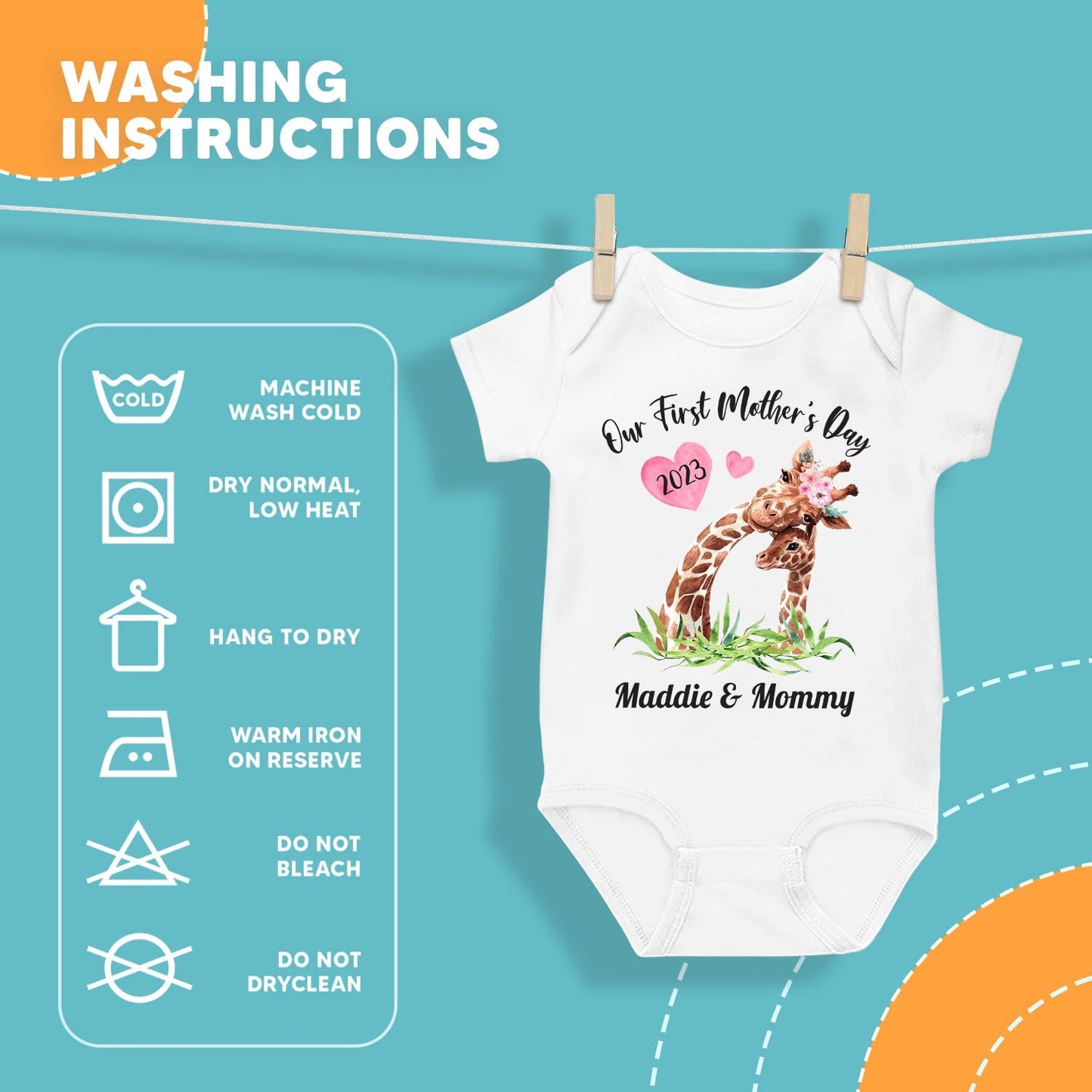 Our First Mother's Day Giraffe Matching Outfit