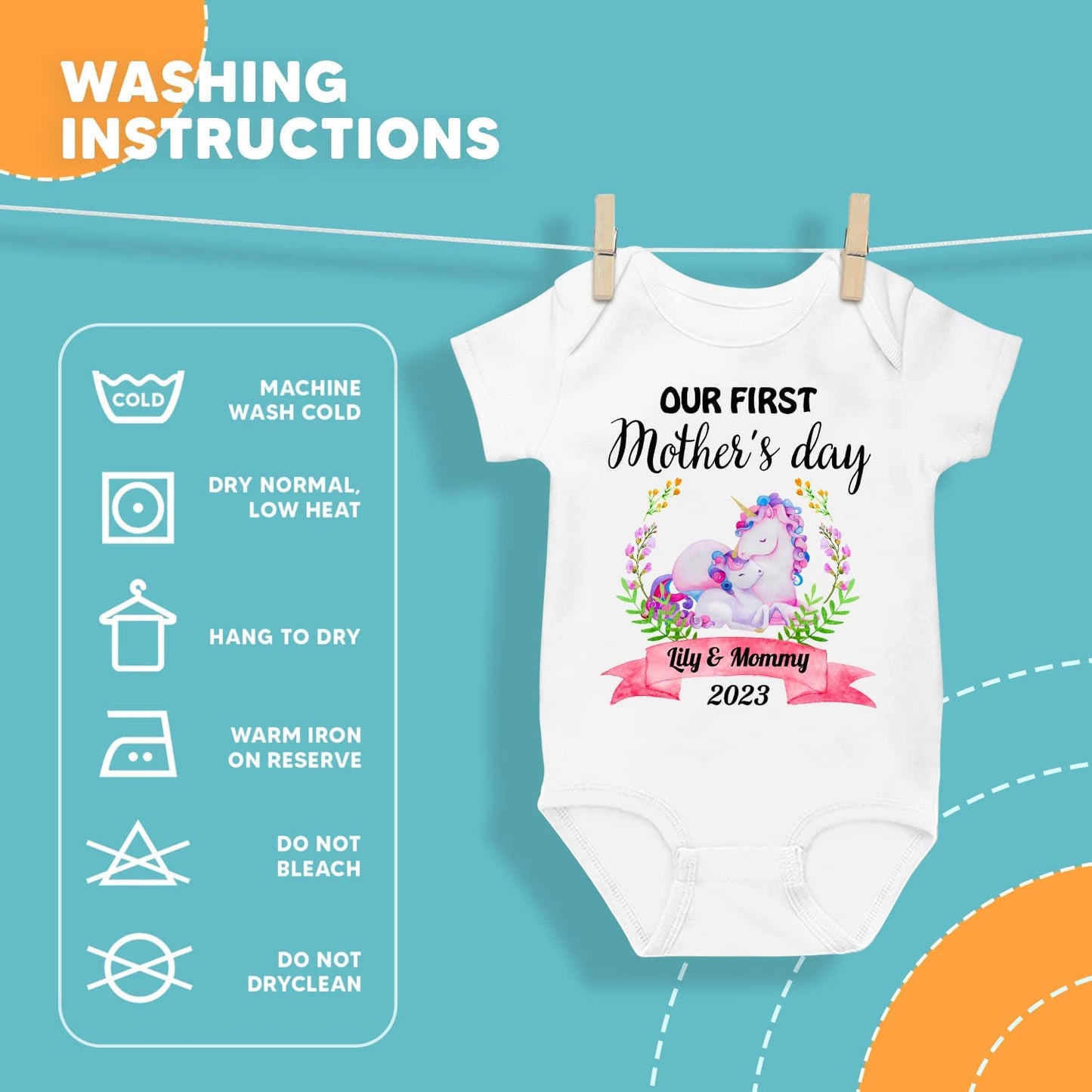 Our First Mother's Day Unicorn Matching Outfit