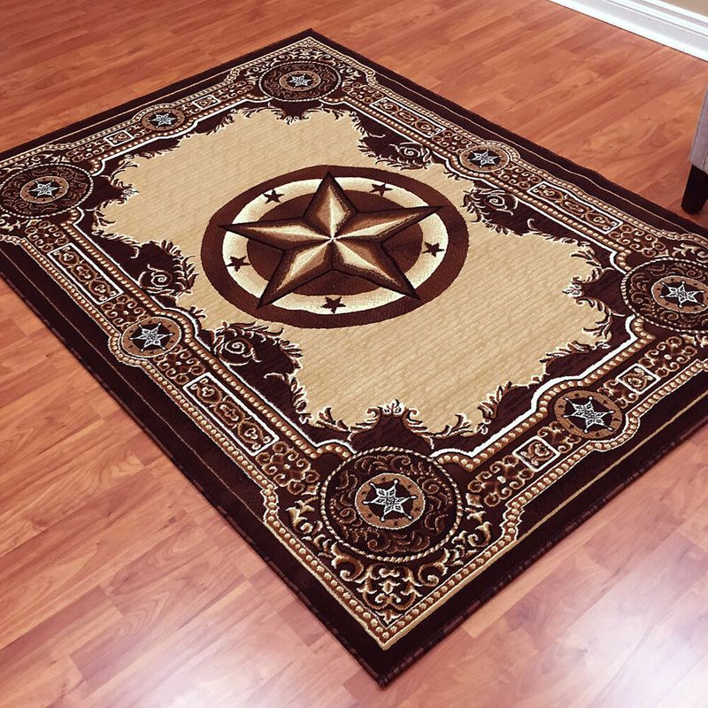 Awesome Texas Star Cowboy Rectangle Rug