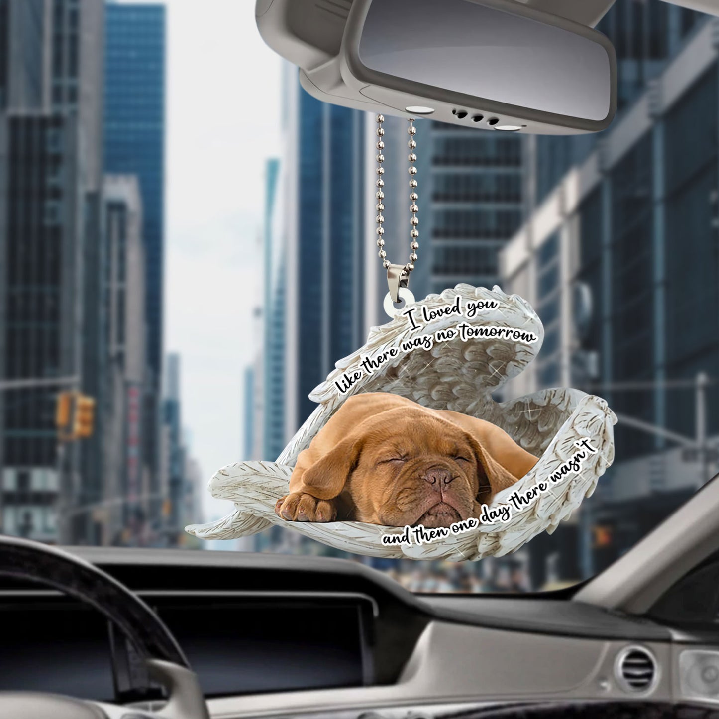 Bullmastiff Sleeping Angel Dog Personalizedwitch Flat Car Memorial Ornament