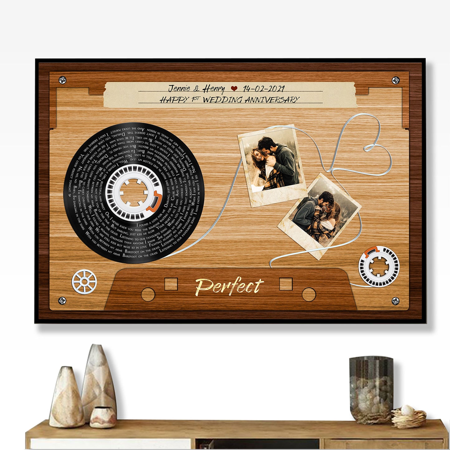 Perfect - Music Lyrics Song Prints Wall Art Anniversary Personalized Poster