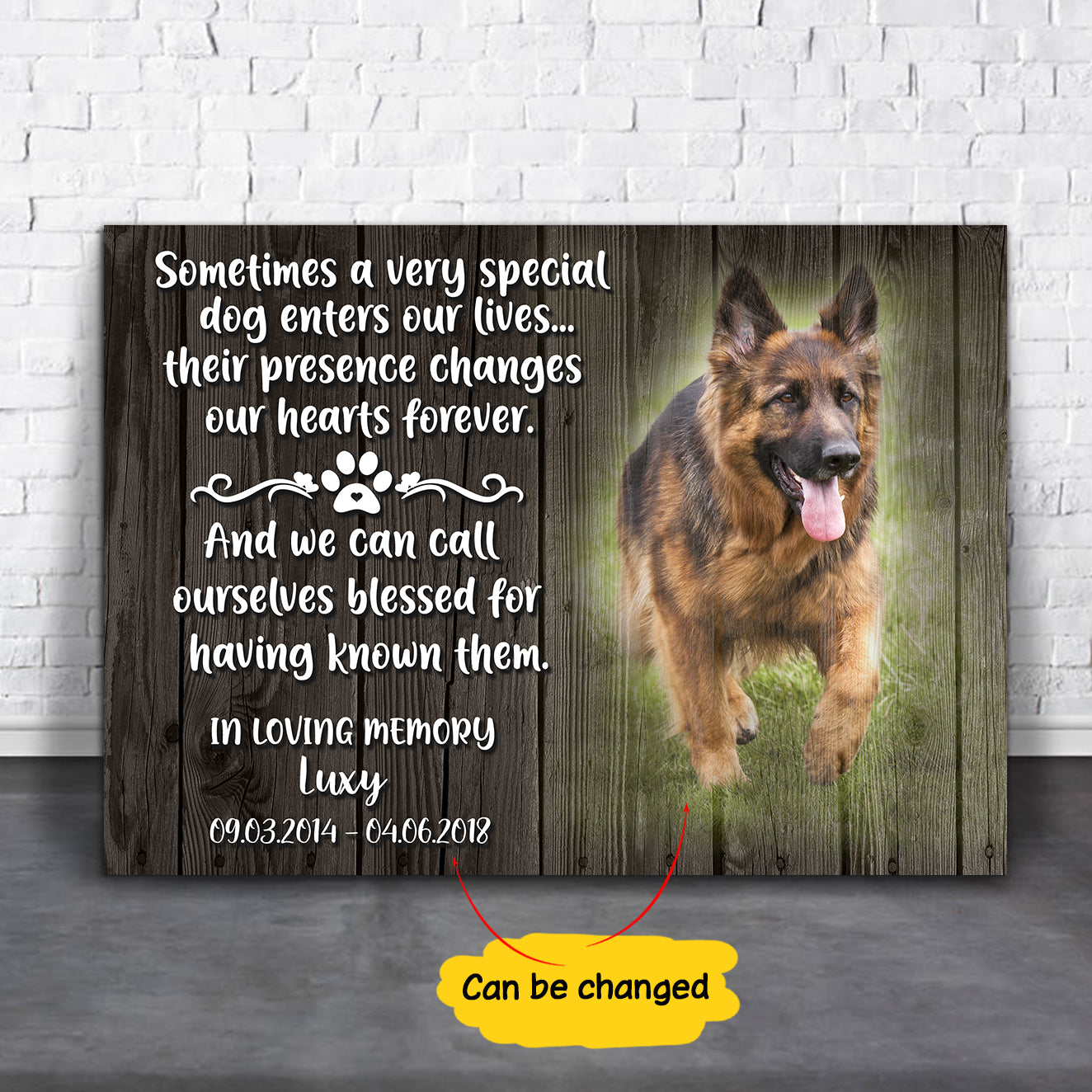 Custom Personalized dog memorial photo to Canvas unique father's day mother's day gift, dog mom & dad rememberance pet with pictures on presents, birthday gift ideas from daughter & son kids - Dog Loss Gift G593 - PersonalizedWitch