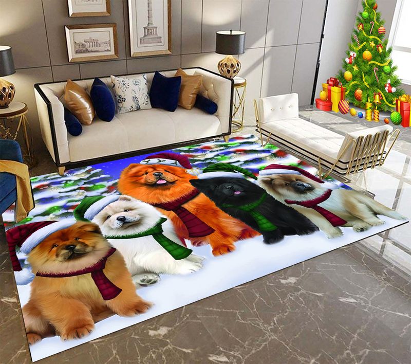 Chow Chow Family Rectangle Rug