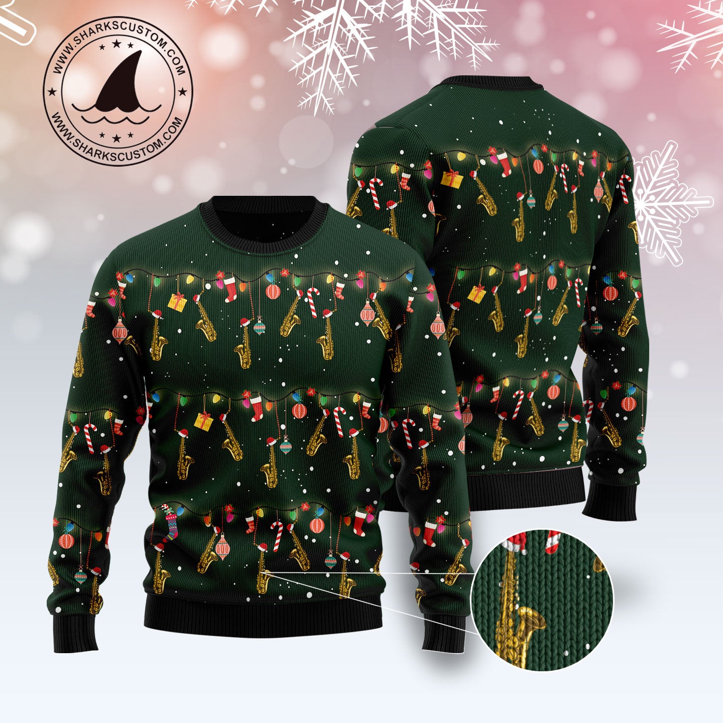 Christmas Instrument Saxophone TG51020 - Ugly Christmas Sweater