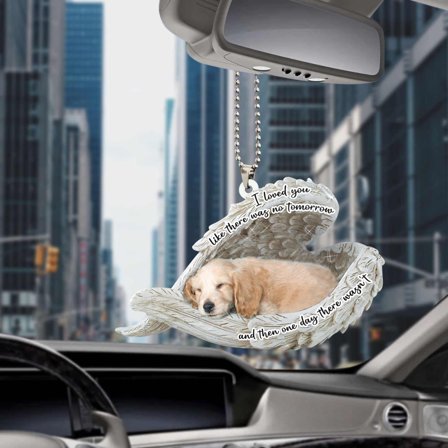 Cocker Spaniel Sleeping Angel Personalizedwitch Flat Car Ornament