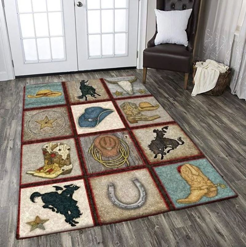 Cowboy Rectangle Rug 26
