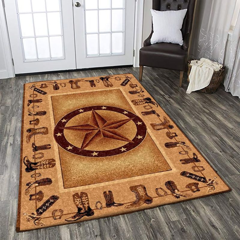 Cowboy Star Rectangle Rug