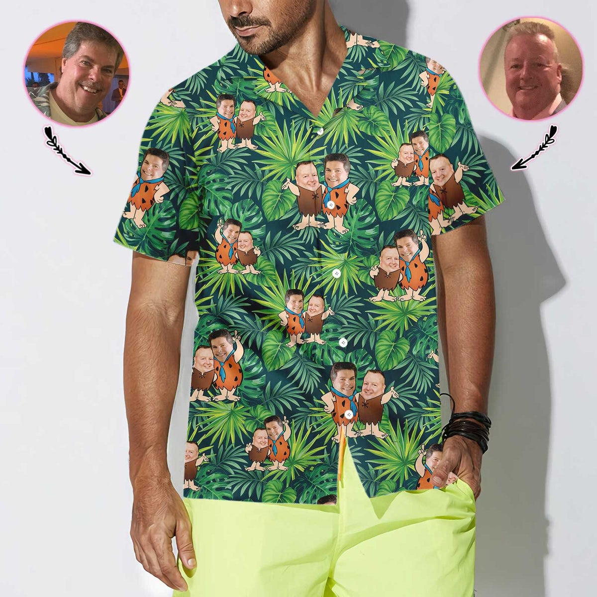 Customize Face Cartoon Hawaiian Shirt