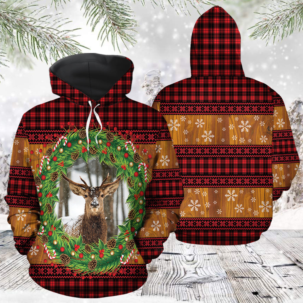 Awesome Deer TG5129 unisex womens & mens, couples matching, friends, deer lover, funny family sublimation 3D hoodie christmas holiday gifts (plus size available)