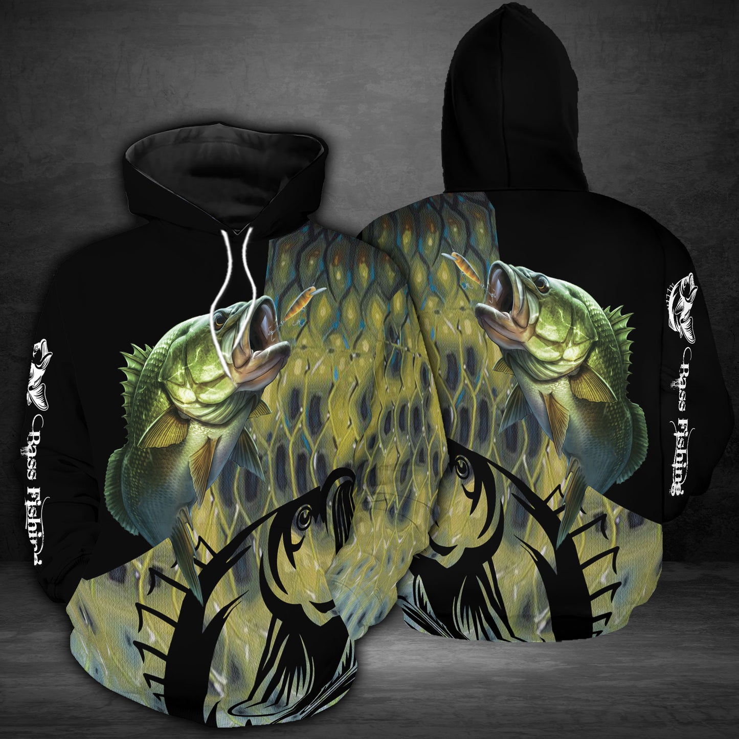 Awesome Bass Fishing G51117 - All Over Print Unisex Hoodie