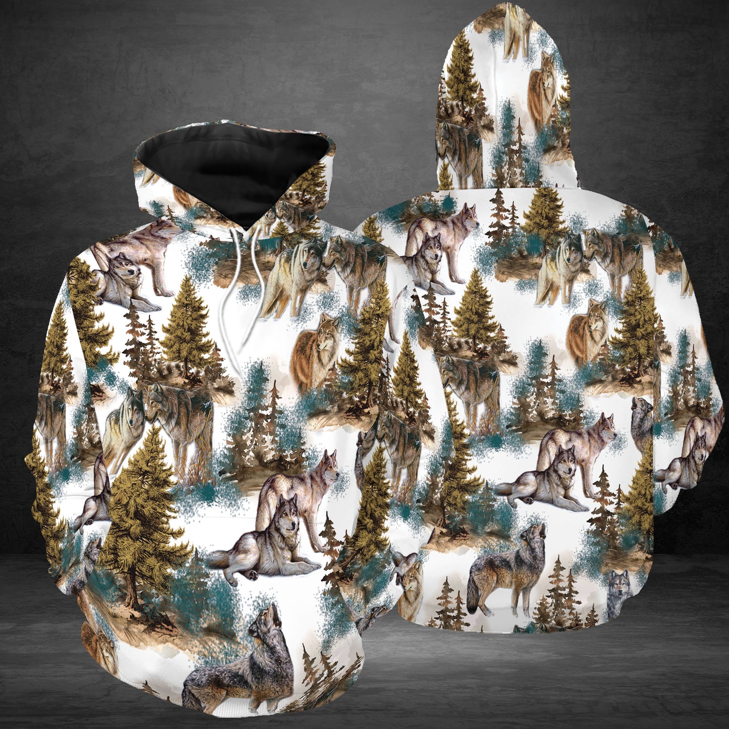 Blue Snow Awesome Wolf G51030 - All Over Print Unisex Hoodie
