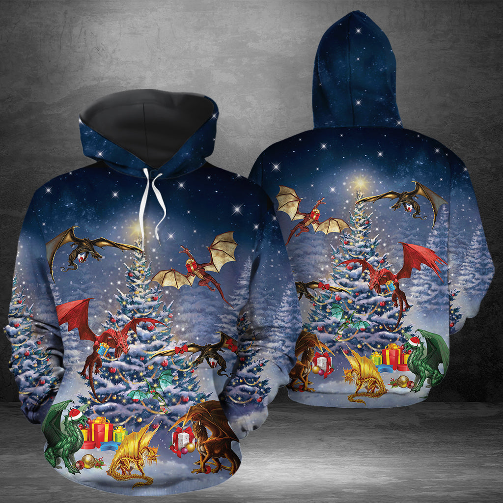 Christmas Dragon Reunion G5123 unisex womens & mens, couples matching, friends, dragon lover, funny family sublimation 3D hoodie christmas holiday gifts (plus size available)