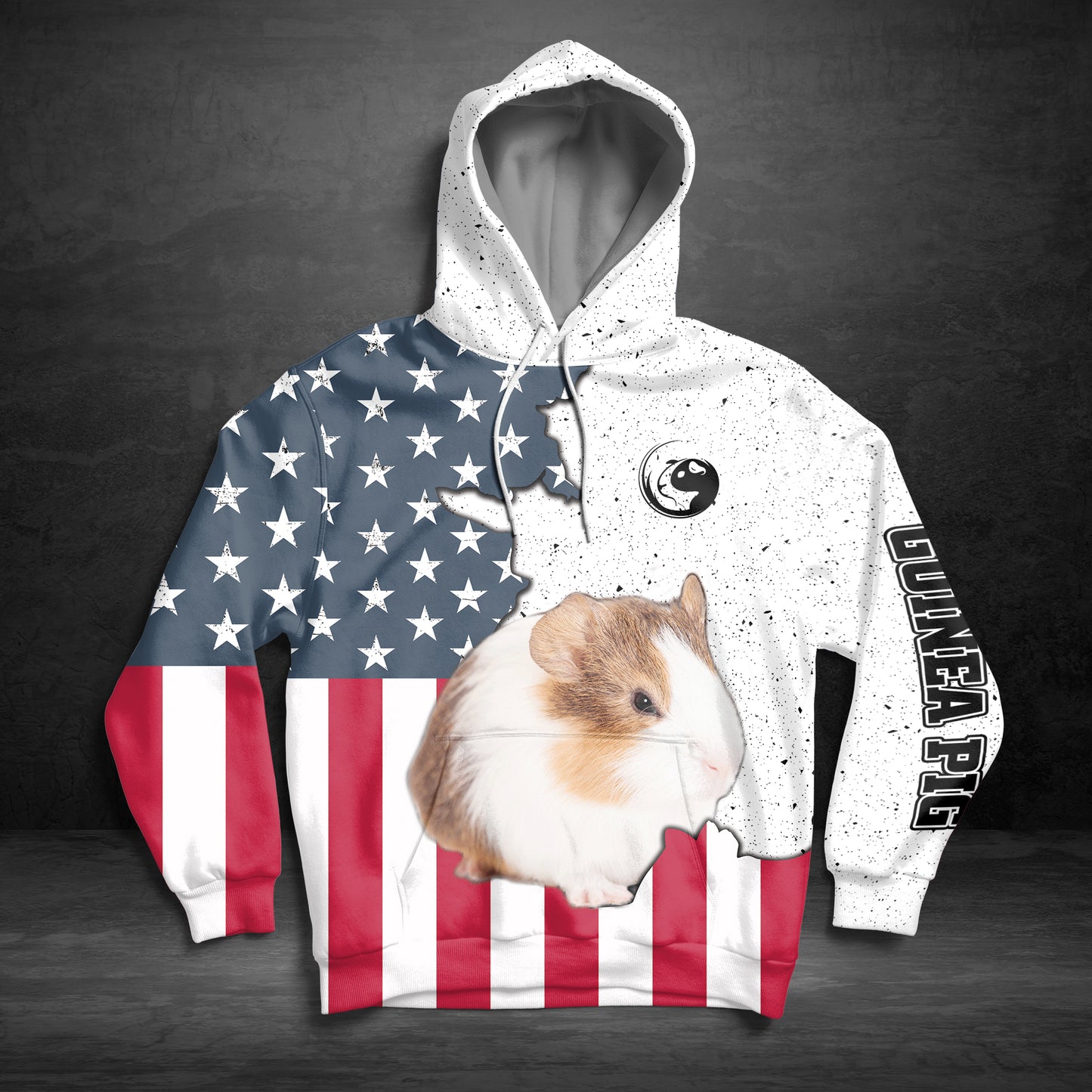 Guinea Pig US Flag G51113 - All Over Print Unisex Hoodie