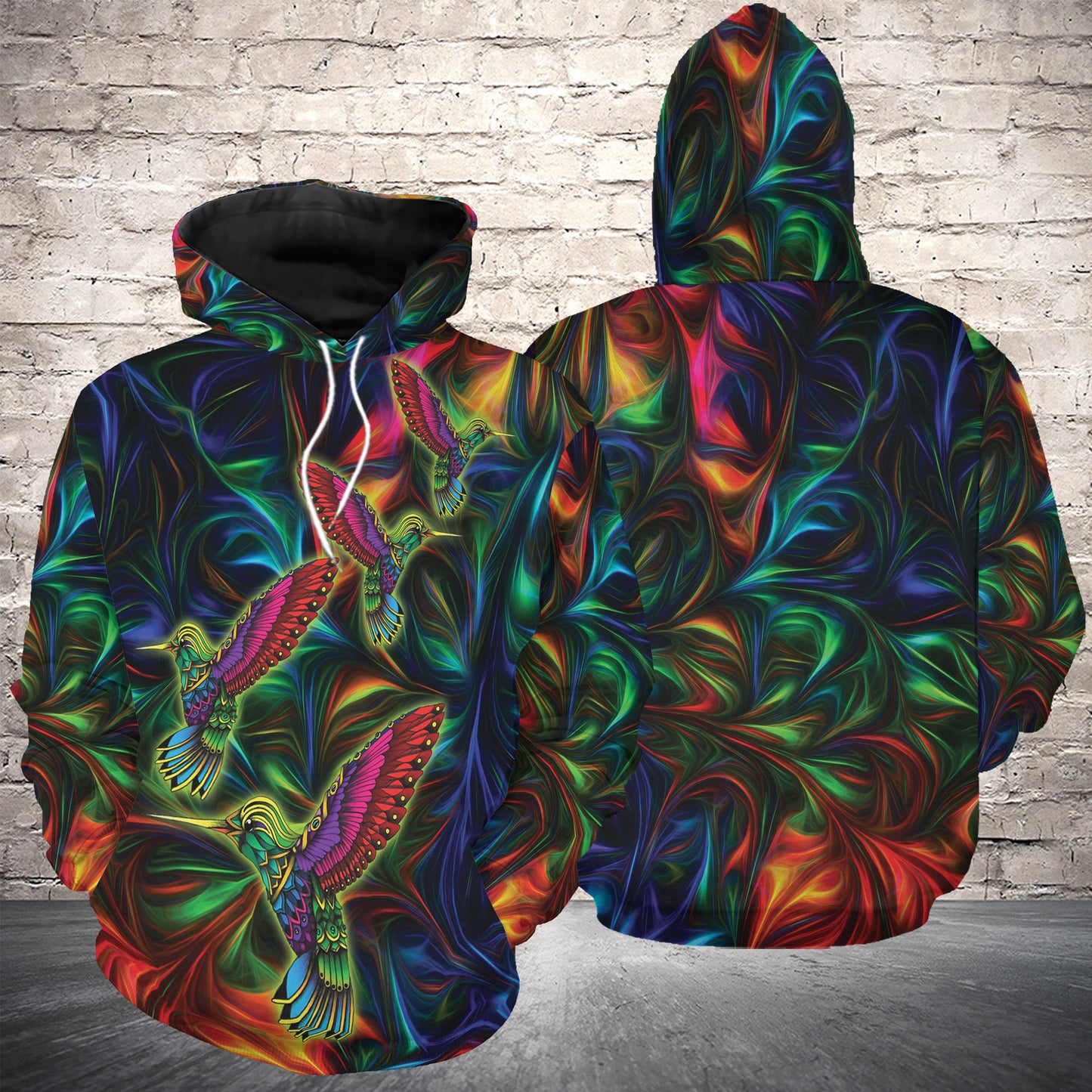 Hummingbird Cosmic Light G5127 unisex womens & mens, couples matching, friends, hummingbird lover, funny family sublimation 3D hoodie christmas holiday gifts (plus size available)