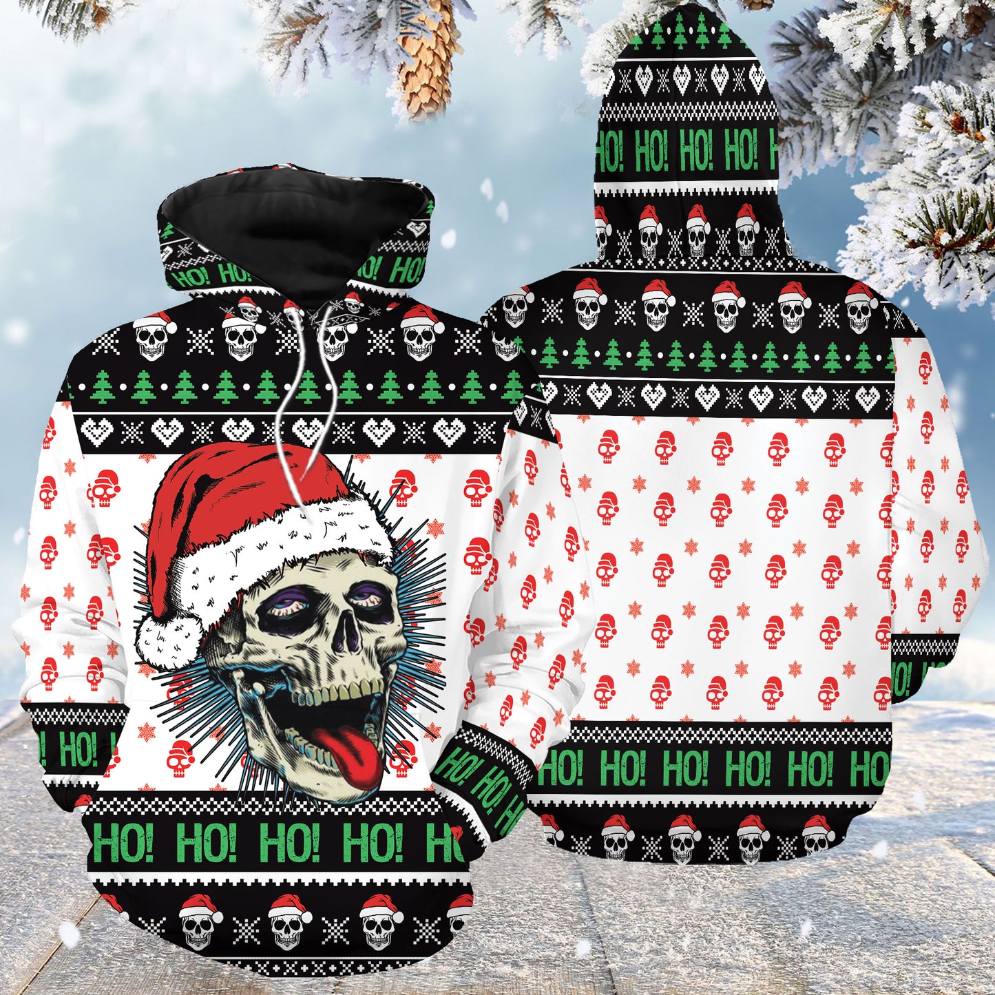 Naughty Skull G51214 - All Over Print Unisex Hoodie