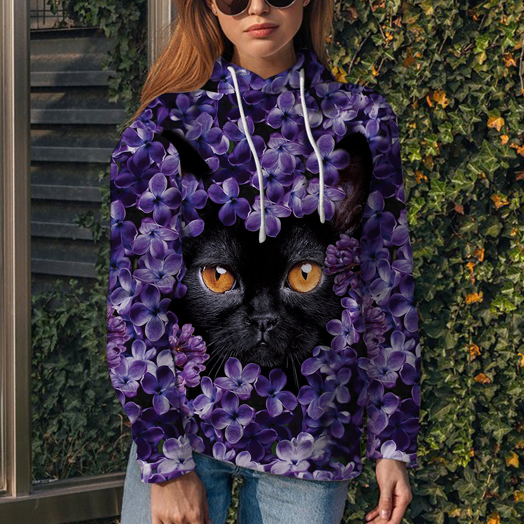 Violet Black Cat G5112 - All Over Print Unisex Hoodie