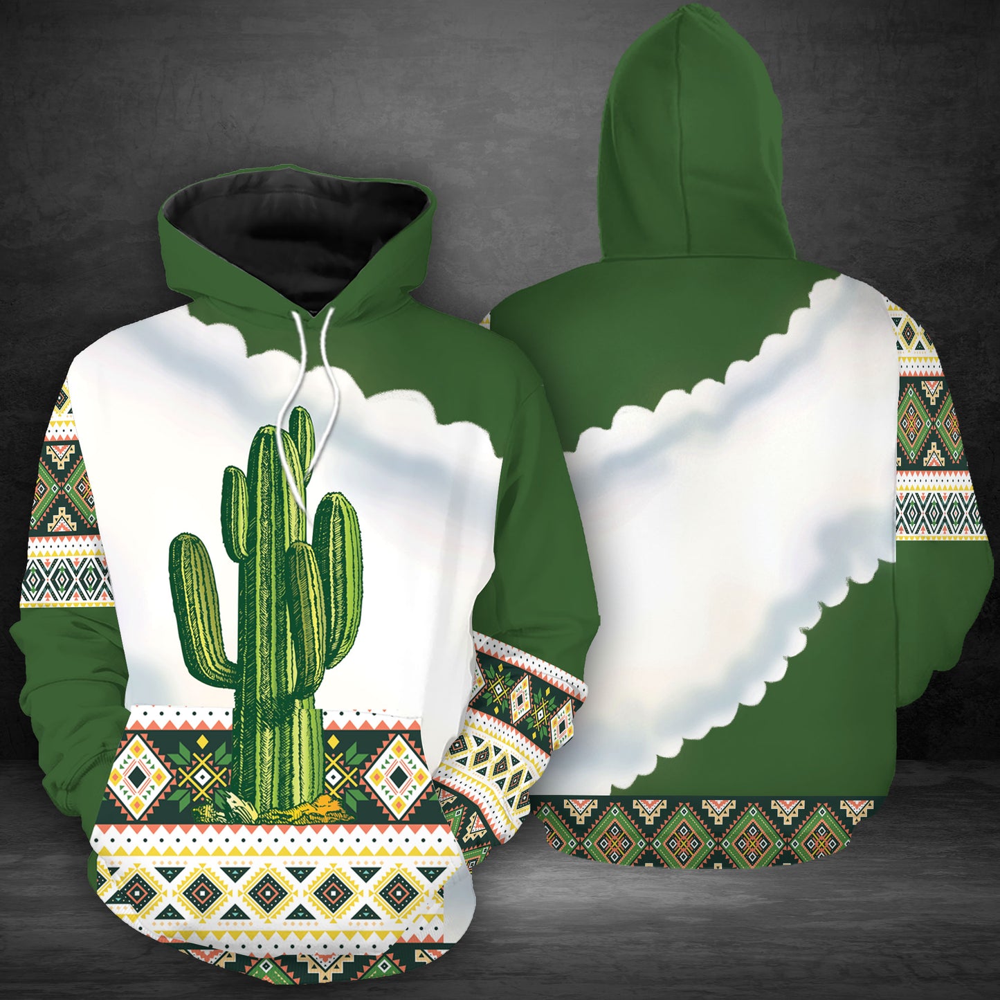 Western Cactus G51210 unisex womens & mens, couples matching, friends, cactus lover, funny family sublimation 3D hoodie christmas holiday gifts (plus size available)