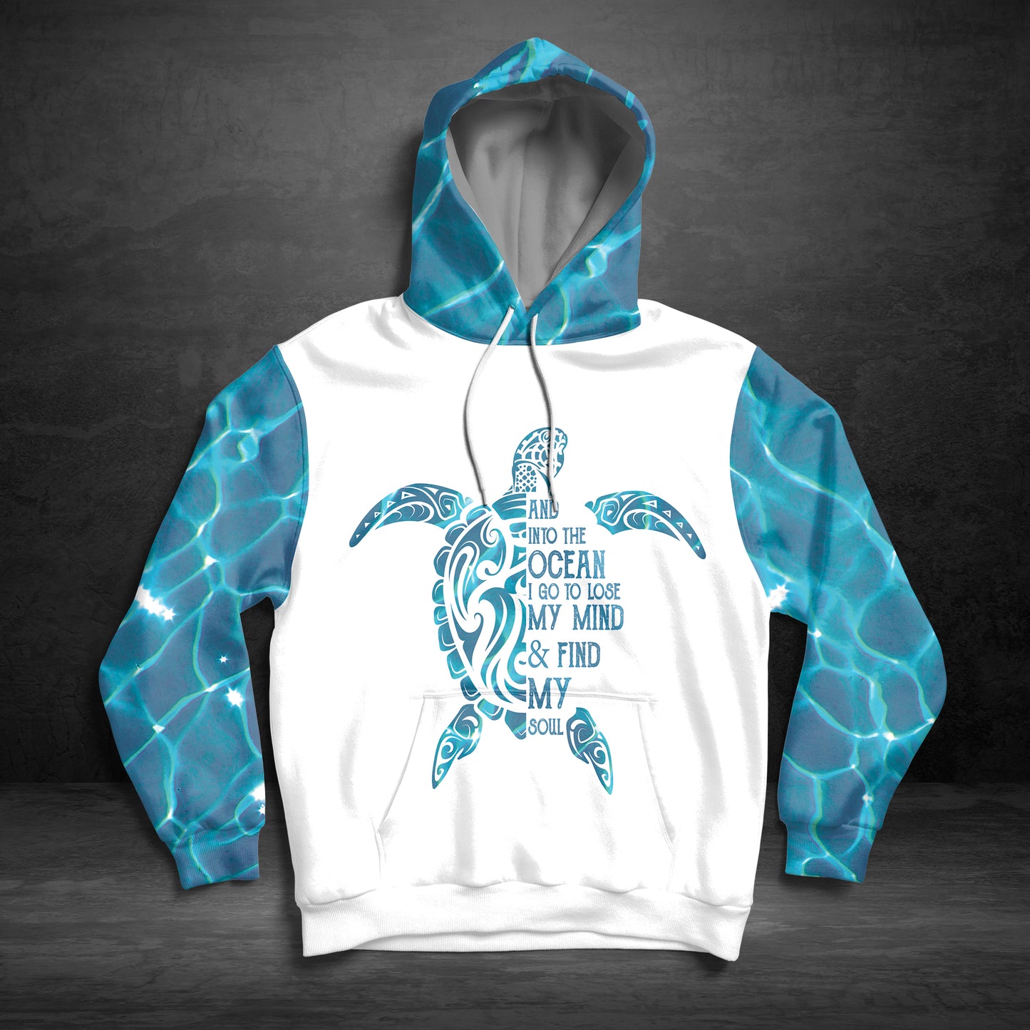 Sea Turtle Into The Ocean G51027 - All Over Print Unisex Hoodie