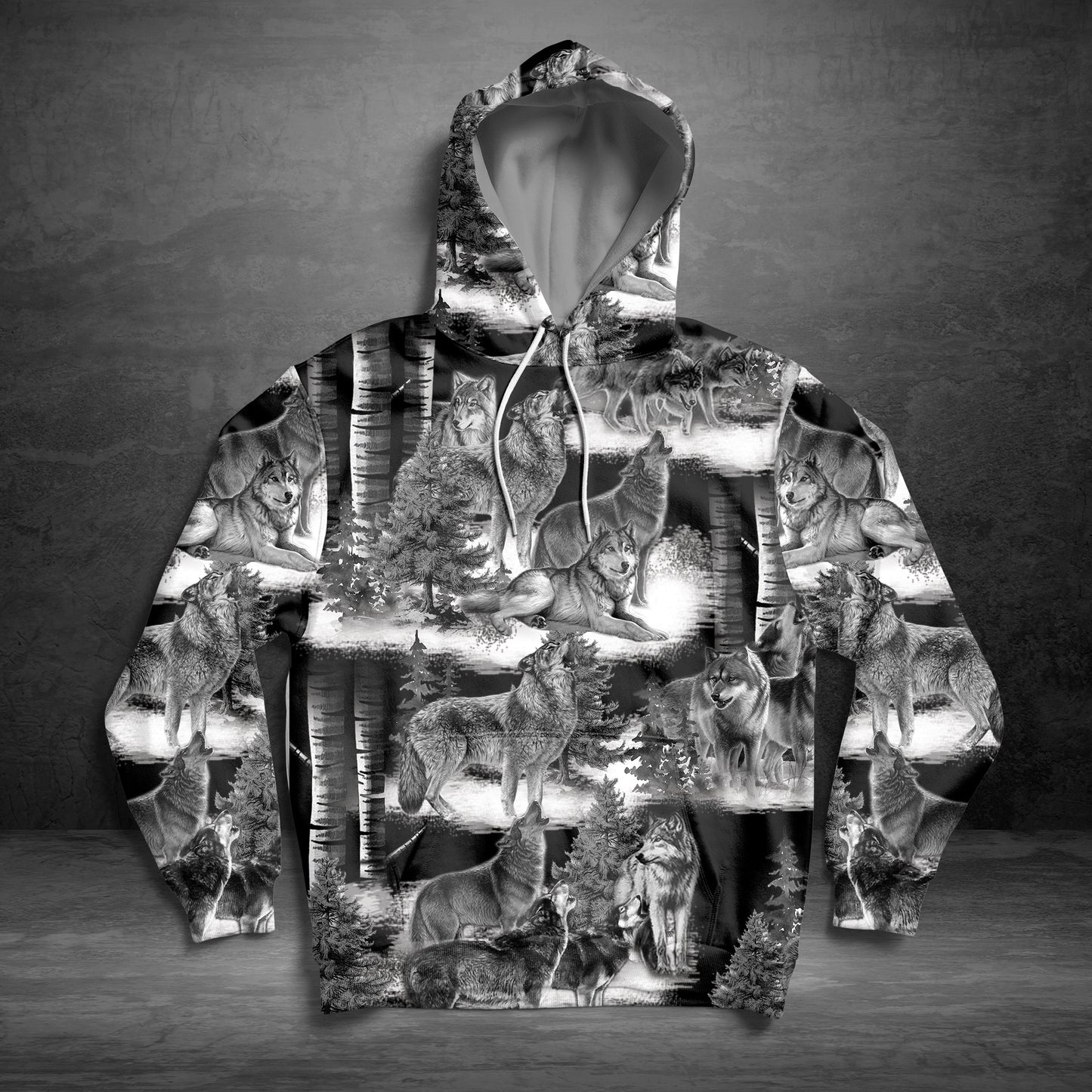 Winter Wolf Howling G5115 - All Over Print Unisex Hoodie