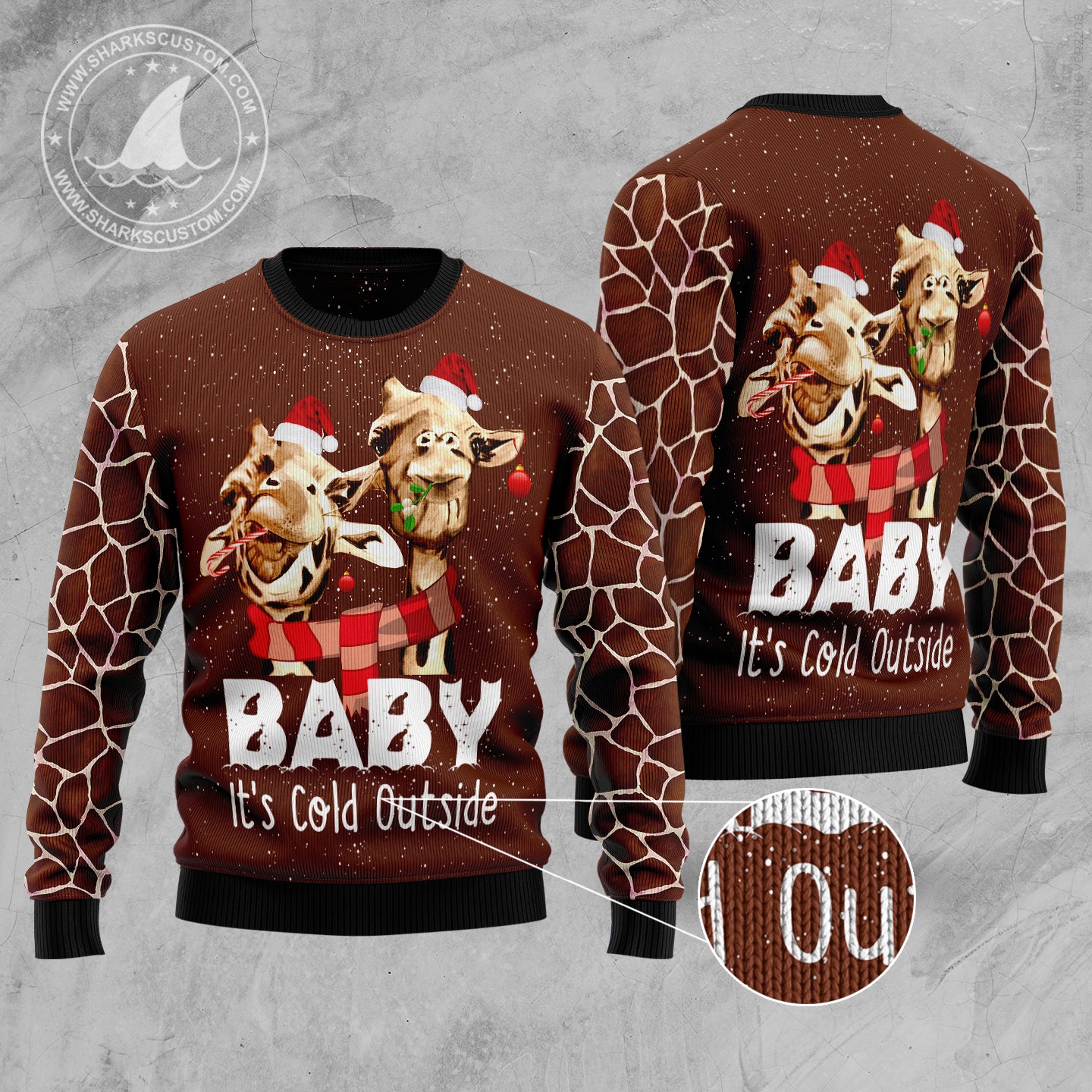 Funny Giraffe G5115 Ugly Christmas Sweater